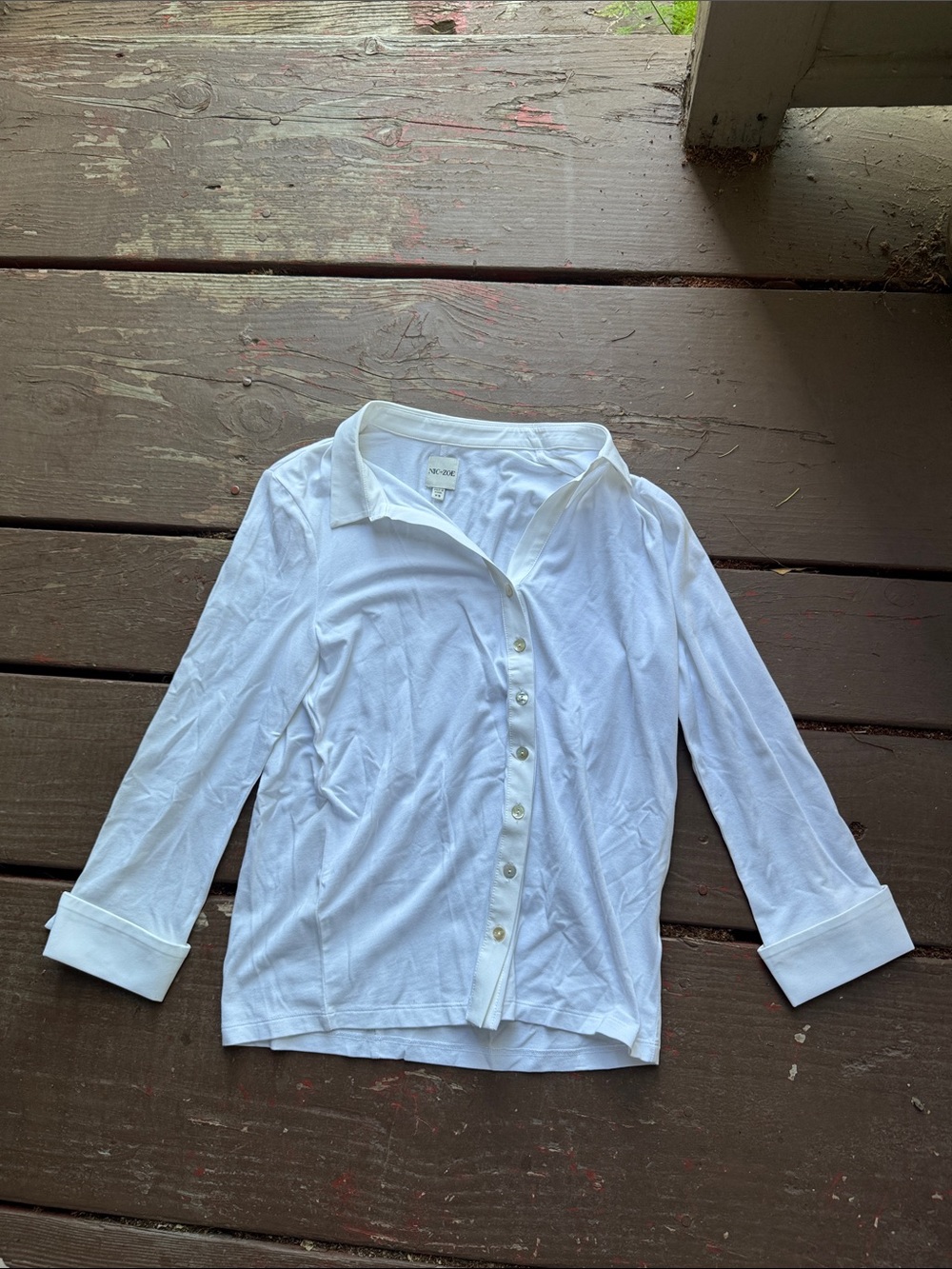 NIC+ZOE White Button-Front Shirt with Collar
